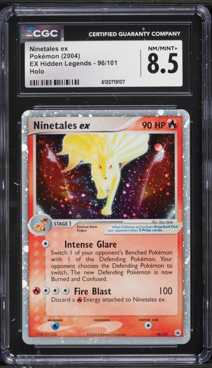 2004 Pokemon EX Hidden Legends Holo Ninetales ex #96 CGC 8.5 NM-MT+