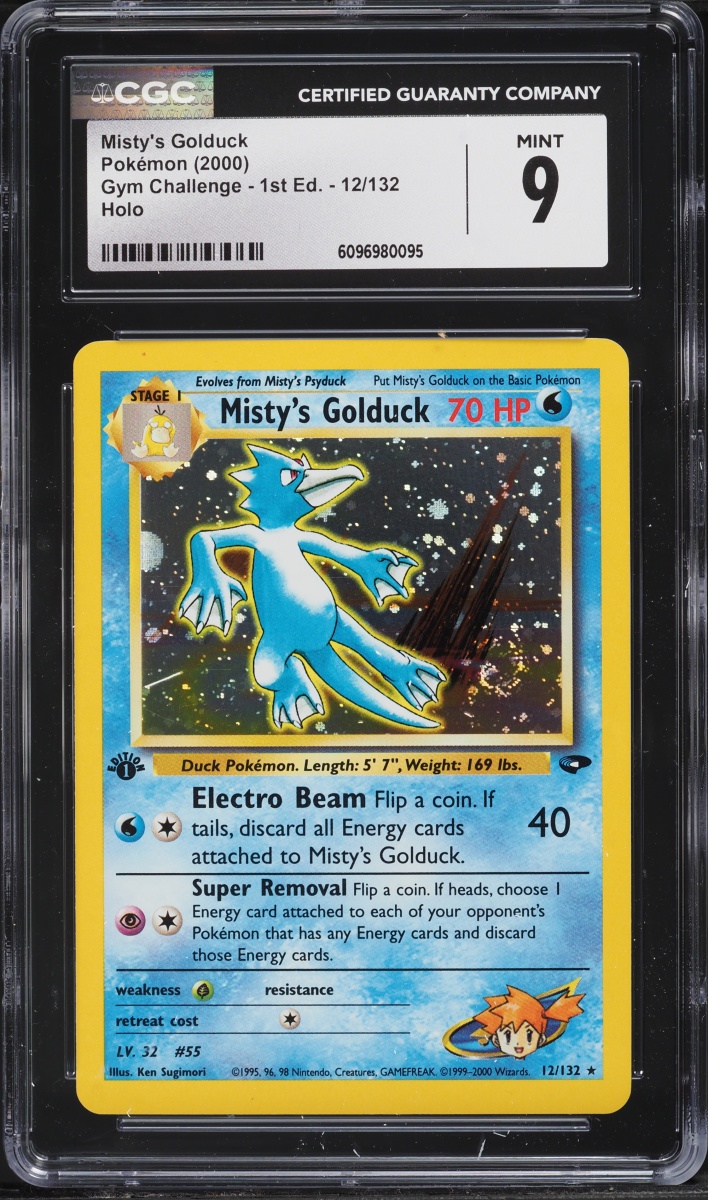 2000 Pokemon Gym Challenge 1st Edition Holo Misty's Golduck #12 CGC 9 MINT