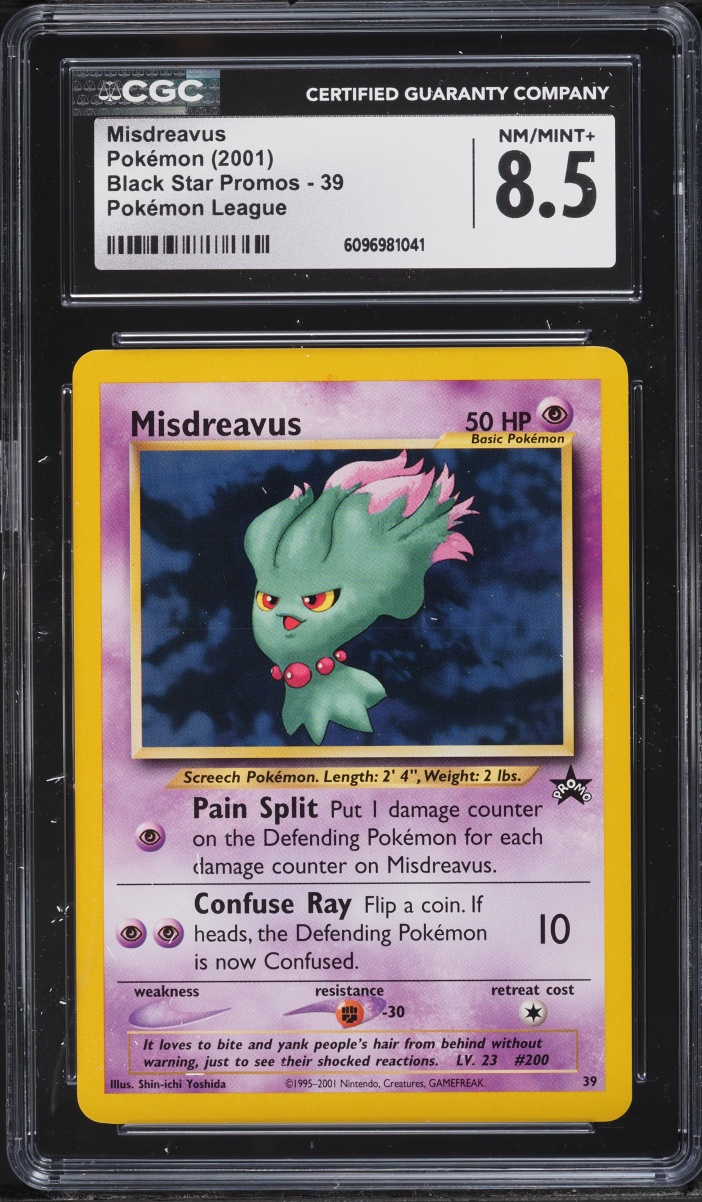 2001 Pokemon League Promo Misdreavus #39 CGC 8.5 NM-MT+