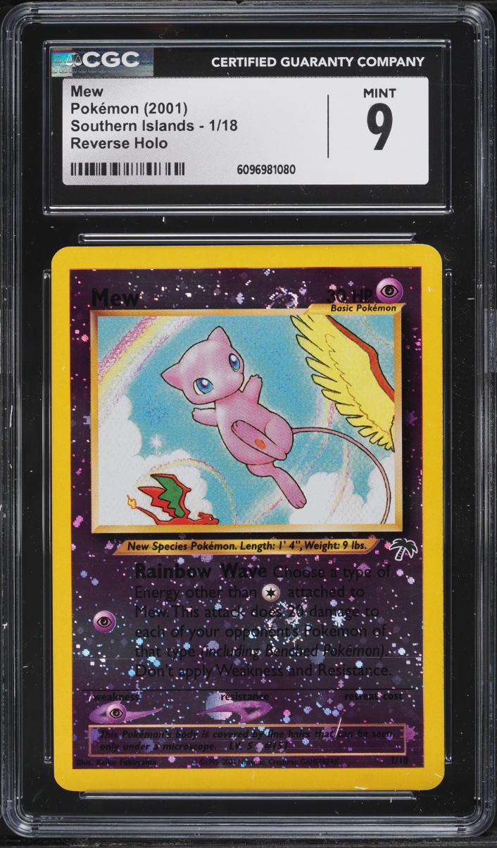 2001 Pokemon Southern Islands Reverse Holo Mew #1 CGC 9 MINT