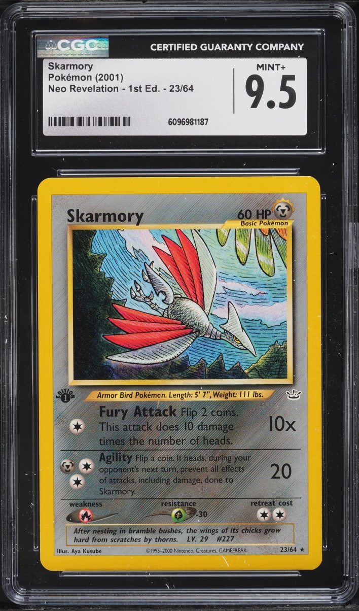 2001 Pokemon Neo Revelation 1st Edition Skarmory #23 CGC 9.5 MINT+
