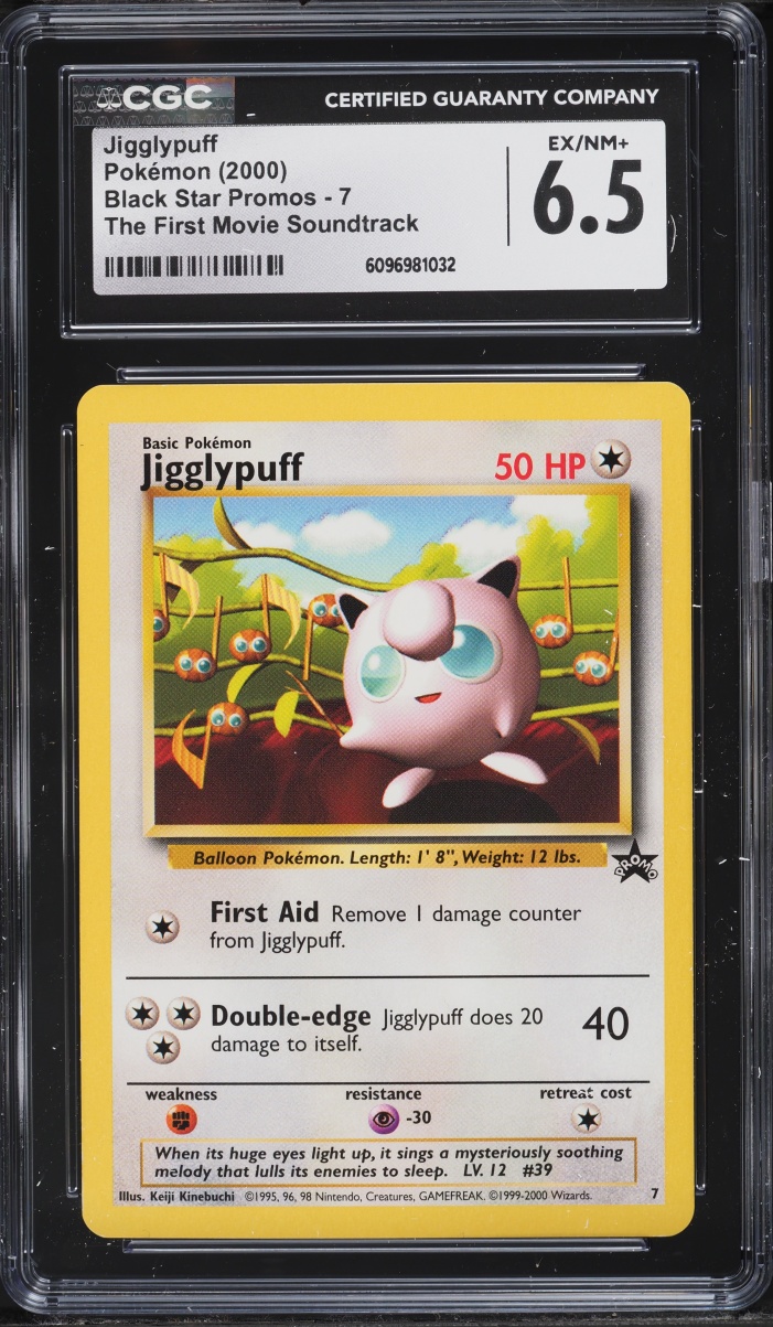 2000 Pokemon Promo The First Movie Jigglypuff #7 CGC 6.5 EXMT+