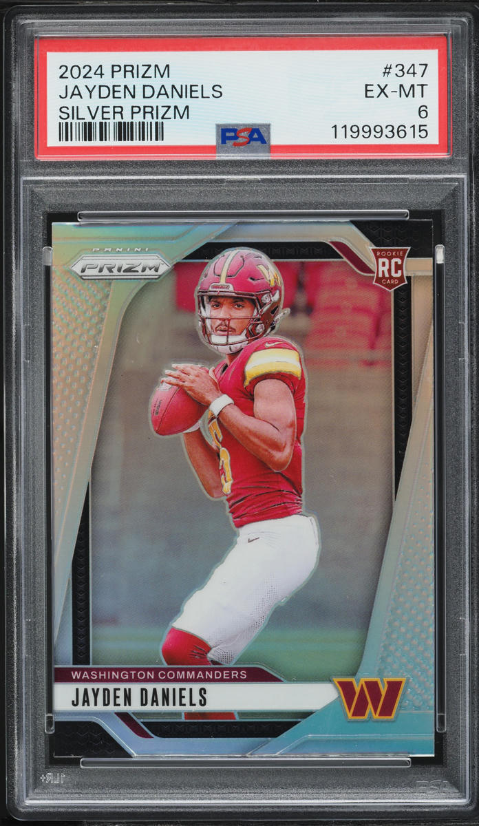 2024 Panini Prizm Silver Jayden Daniels ROOKIE #347 PSA 6 EXMT