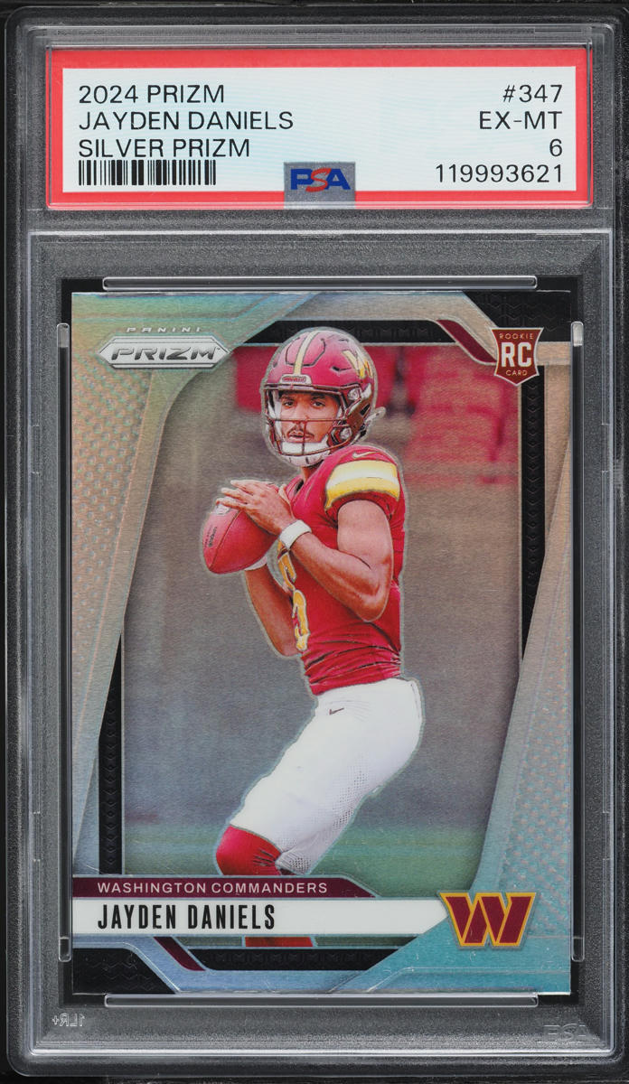 2024 Panini Prizm Silver Jayden Daniels ROOKIE #347 PSA 6 EXMT