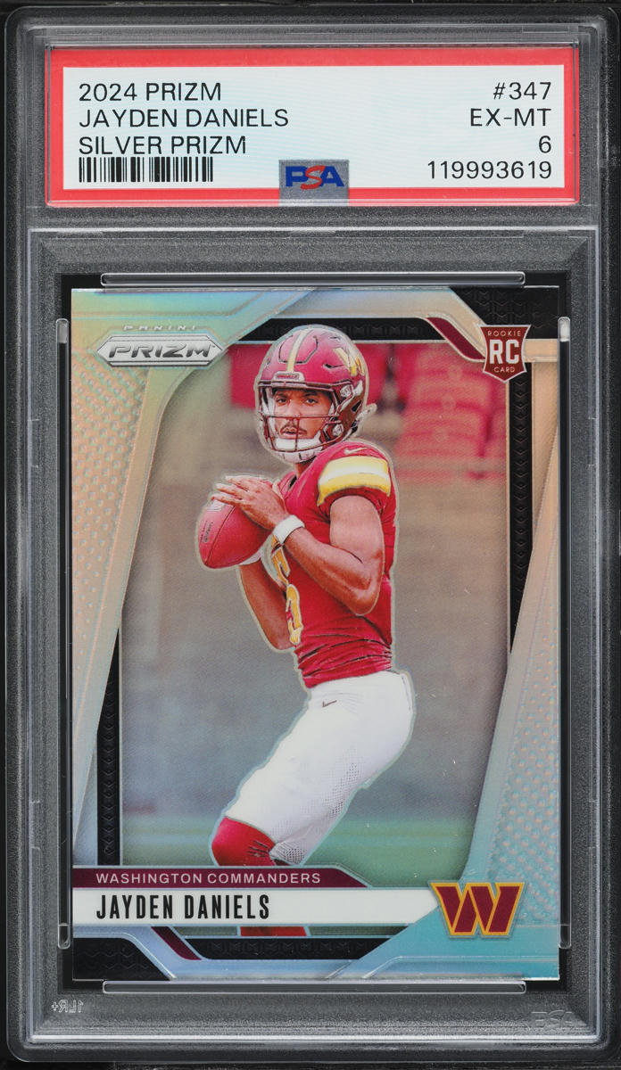 2024 Panini Prizm Silver Jayden Daniels ROOKIE #347 PSA 6 EXMT