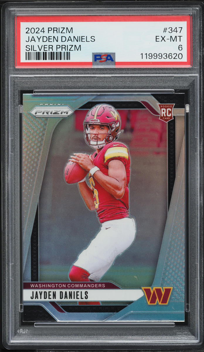2024 Panini Prizm Silver Jayden Daniels ROOKIE #347 PSA 6 EXMT