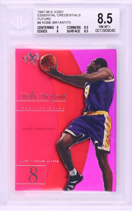 1997 Skybox E-X2001 Essential Credentials Future Kobe Bryant /73 BGS 8.5 NM-MT+