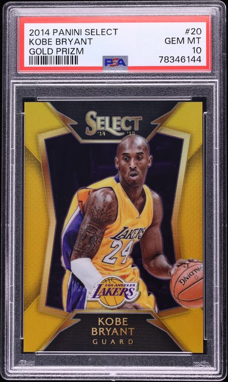 2014 Select Gold Prizm Kobe Bryant /10 #20 PSA 10 GEM MINT - Photo 1
