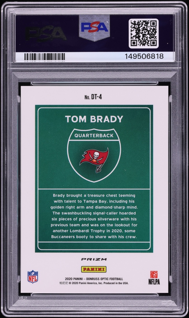 2020 Donruss Optic Downtown Tom Brady #DT-4 PSA 8 NM-MT - Photo 2
