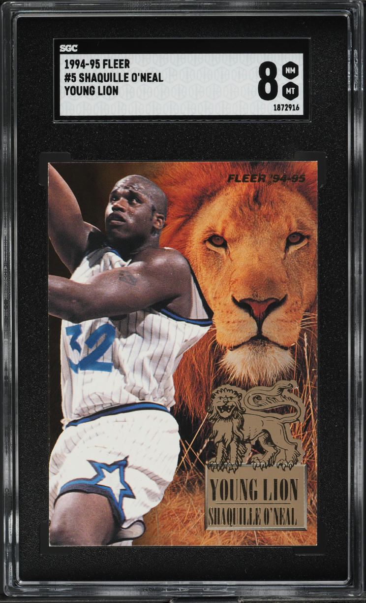 1994 Fleer Young Lion Shaquille O'Neal #5 SGC 8 NM-MT