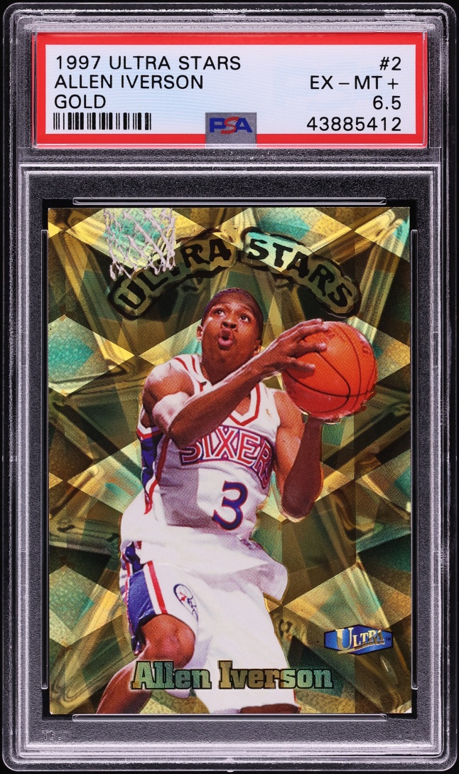 1997 Ultra Stars Gold Allen Iverson #2 PSA 6.5 EXMT+