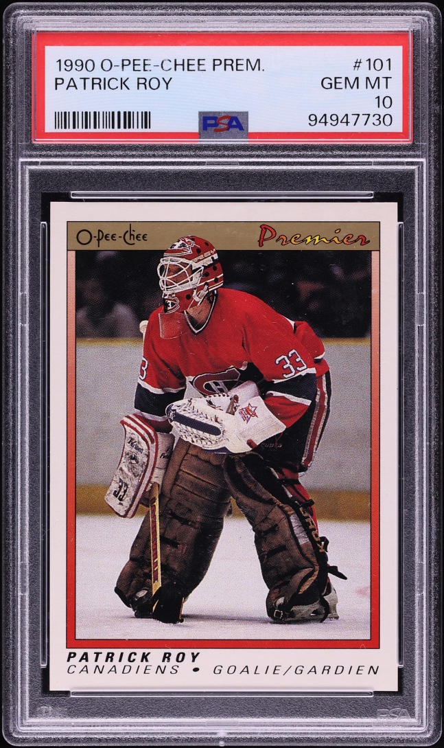 1990 O-Pee-Chee Premier Patrick Roy #101 PSA 10 GEM MINT