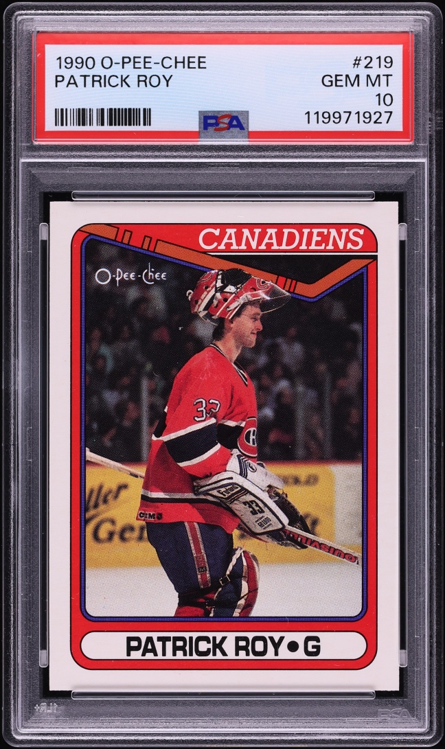 1990 O-Pee-Chee Hockey Patrick Roy #219 PSA 10 GEM MINT