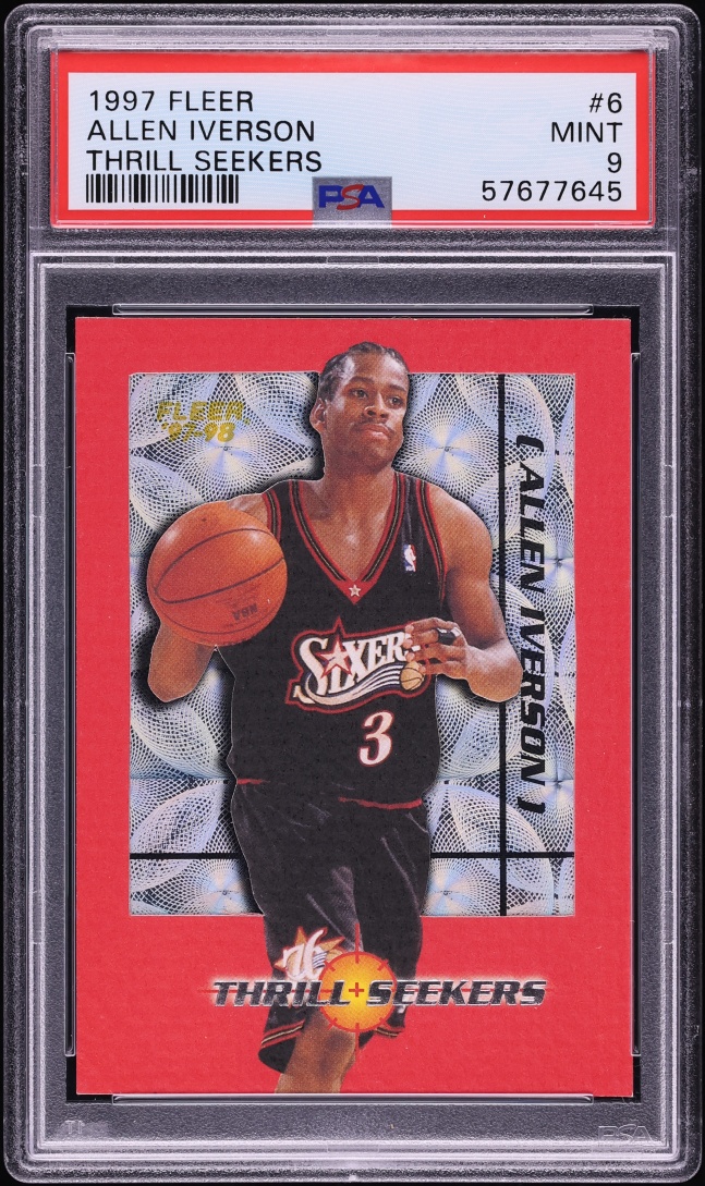 1997 Fleer Thrill Seekers Allen Iverson #6 PSA 9 MINT