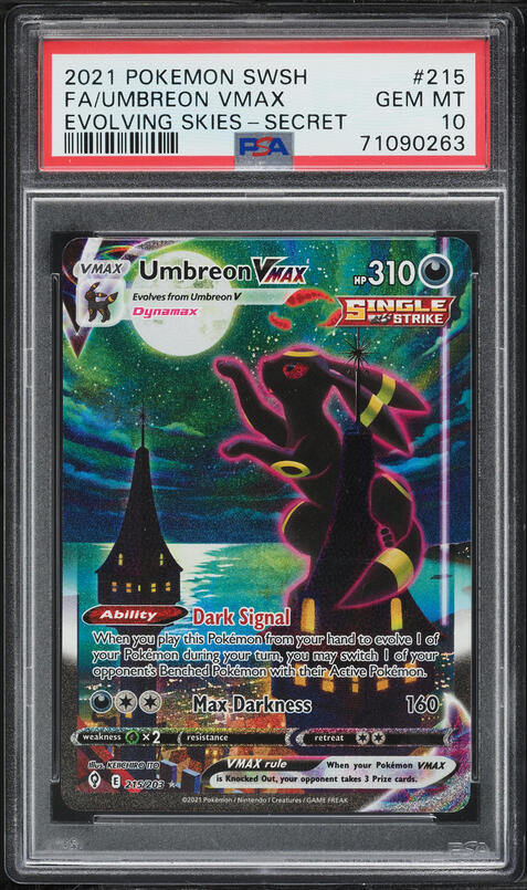 2022 Pokemon Sword & Shield Brilliant Stars TG Umbreon VMAX #TG23