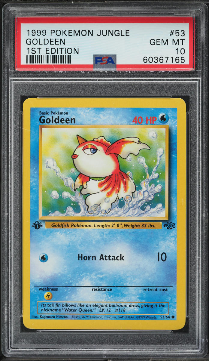 1999 Pokemon Jungle 1st Edition Goldeen #53 PSA 10 GEM MINT