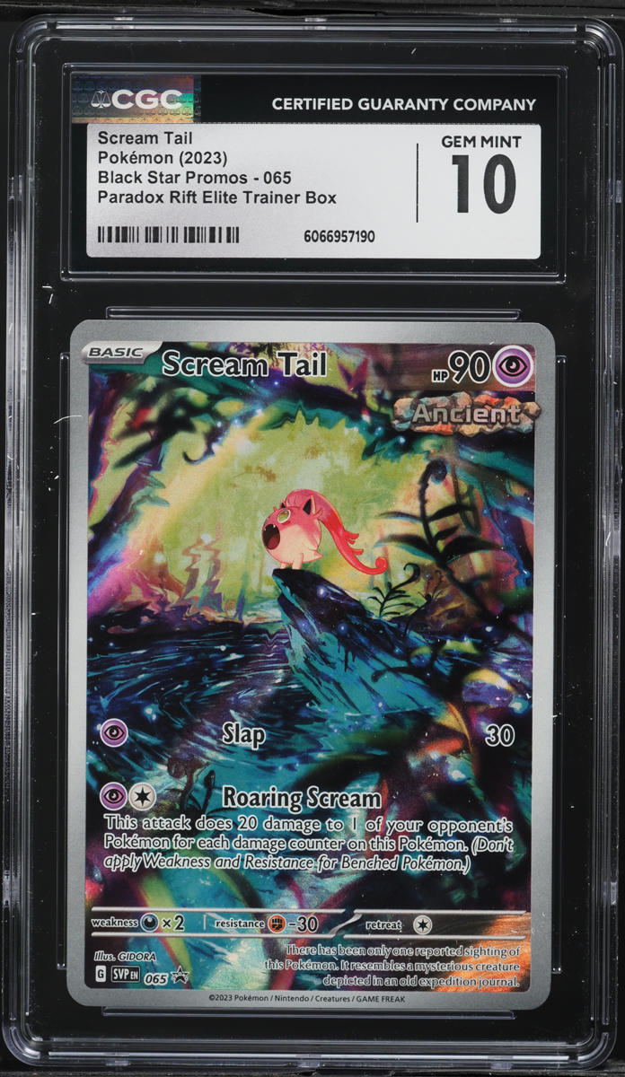 2023 Pokemon SV Promo Paradox Rift ETB Full Art Scream Tail #65 CGC 10 GEM MINT