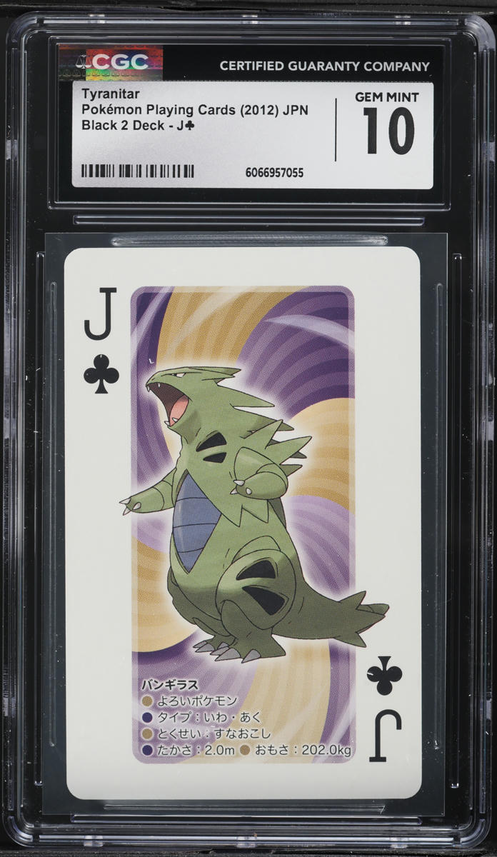 2012 Pokemon Playing Cards Black Kyurem Jack Of Clubs Tyranitar CGC 10 GEM MINT
