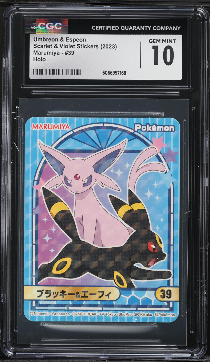 2023 Pokemon Japanese Marumiya SV Stickers Holo Umbreon & Espeon #39 CGC 10 GEM
