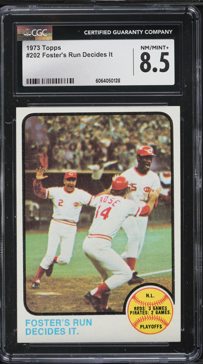 1973 Topps Foster's Run Decides It #202 CGC 8.5 NM-MT+