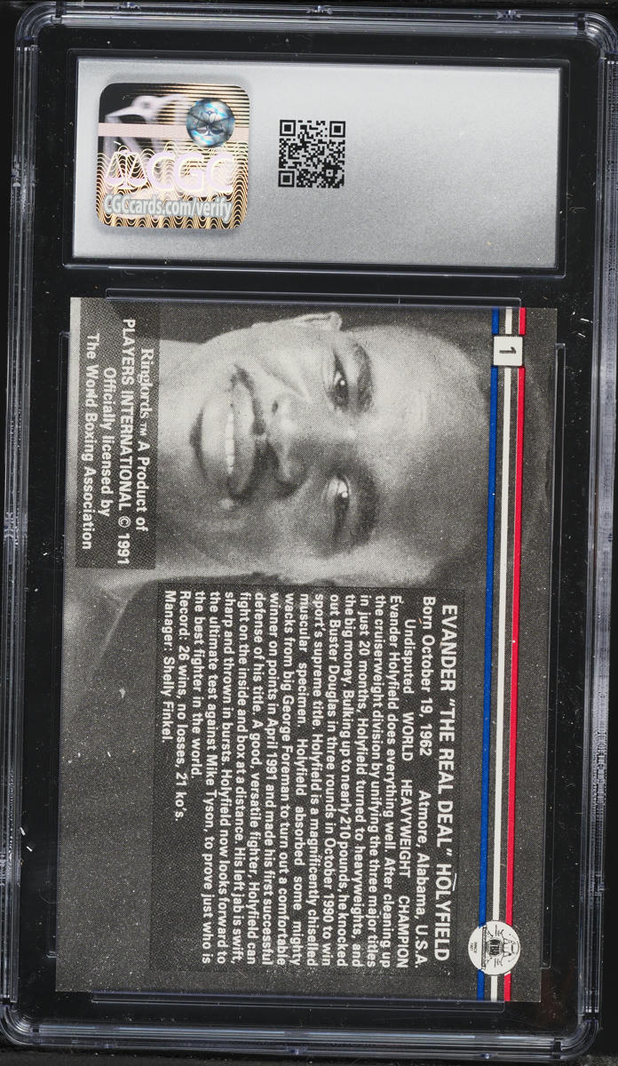 1991 Ringlords Evander Holyfield #1 CGC 10 GEM MINT