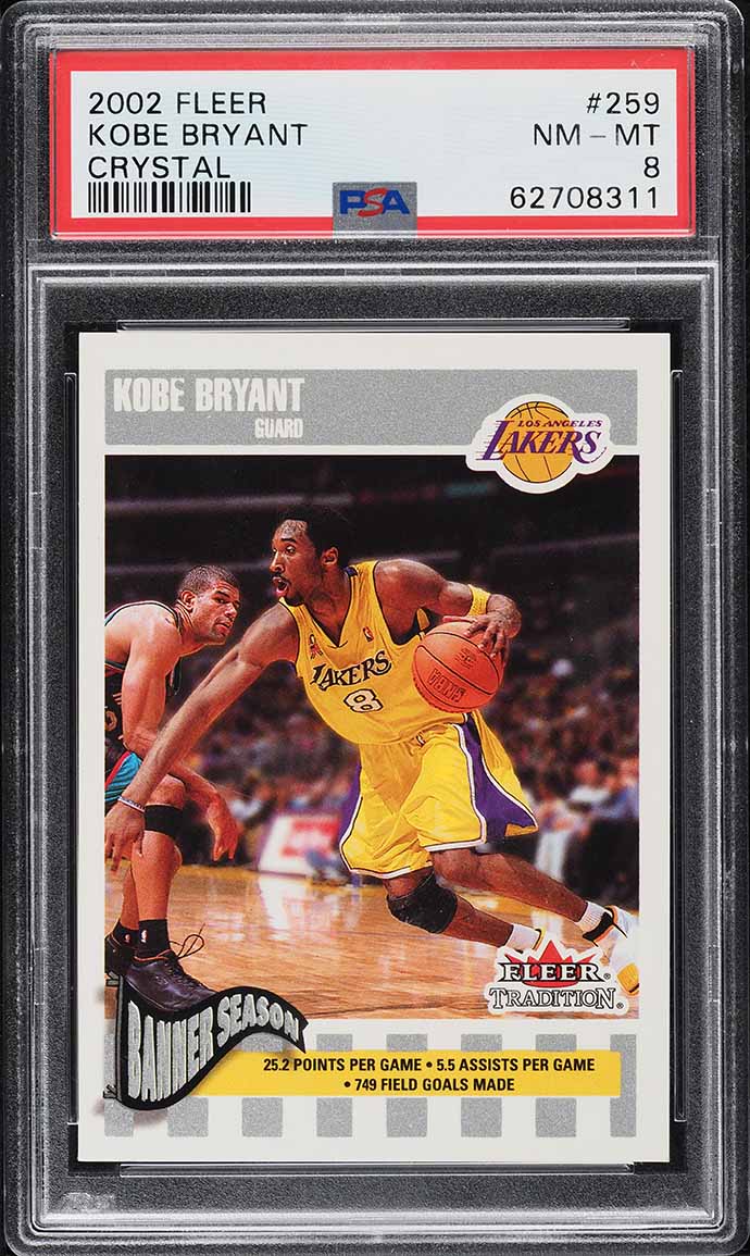 2002 Fleer Tradition Crystal Kobe Bryant /199 #259 PSA 8 NM-MT