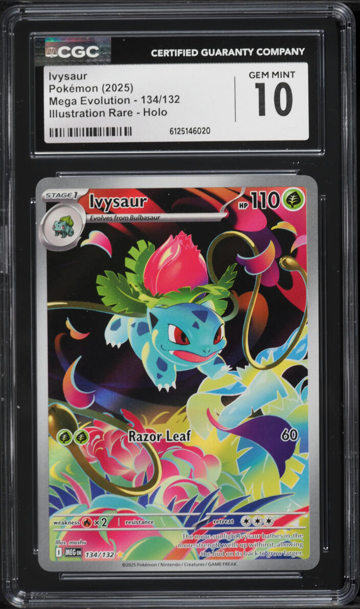 2025 Pokemon Mega Evolution IR Ivysaur #134 CGC 10 GEM MINT