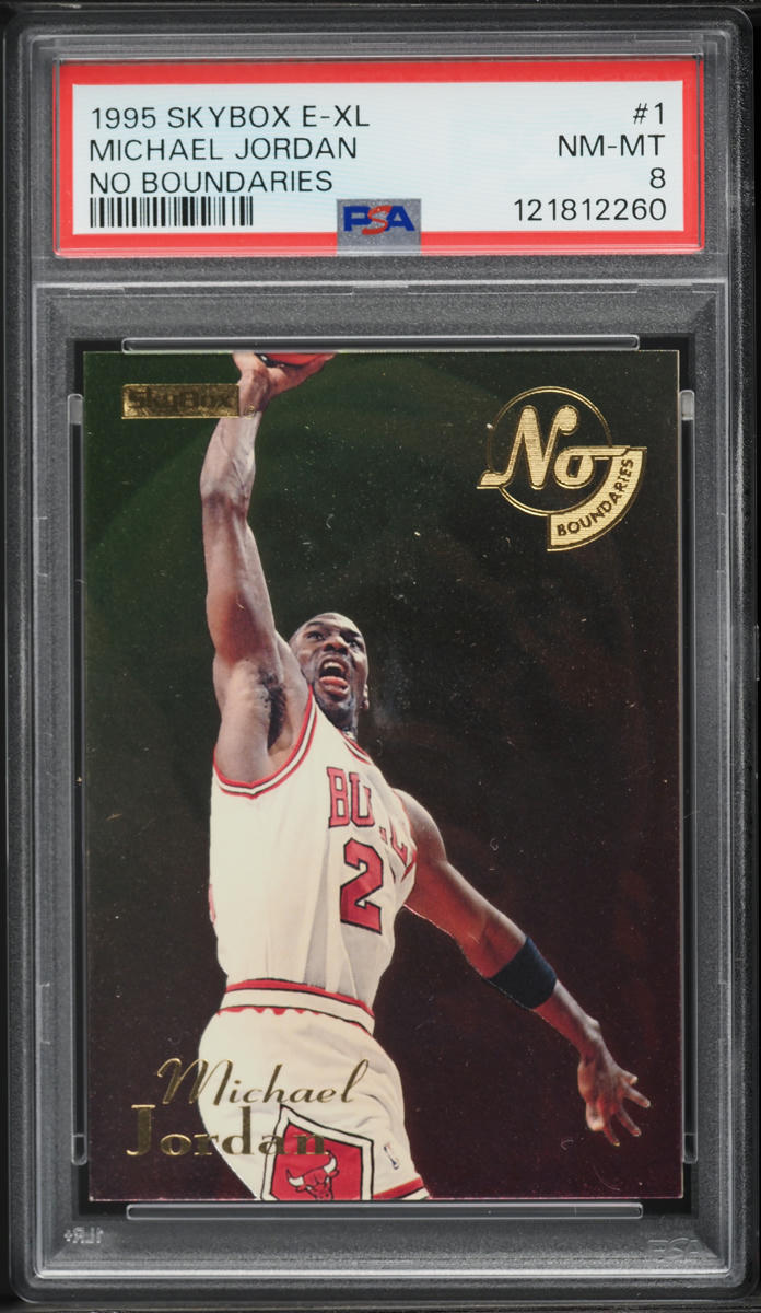 1995 Skybox E-XL No Boundaries Michael Jordan #1 PSA 8 NM-MT