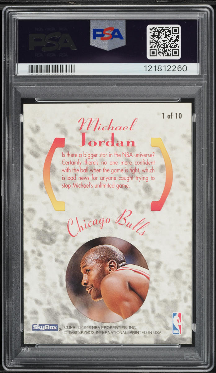 1995 Skybox E-XL No Boundaries Michael Jordan #1 PSA 8 NM-MT