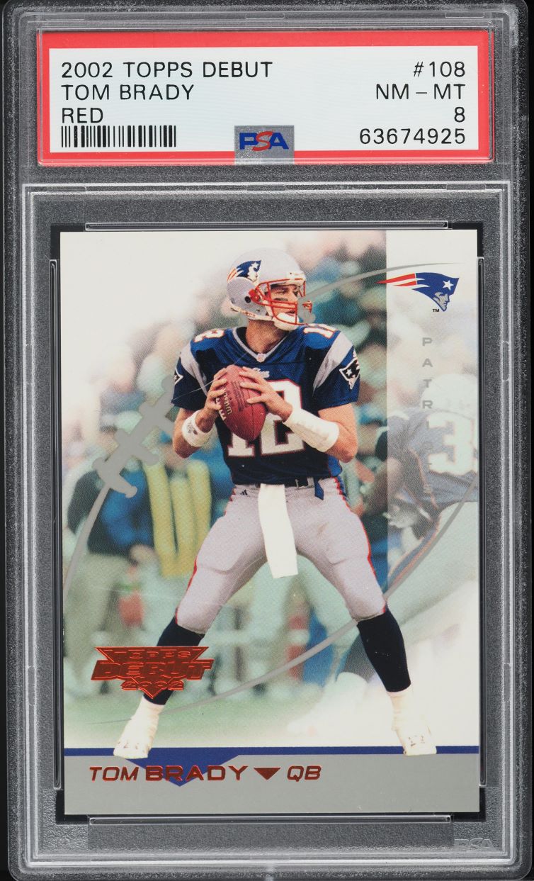 2002 Topps Debut Red Tom Brady /199 #108 PSA 8 NM-MT