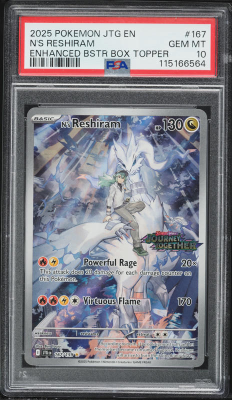 2025 Pokemon Japanese SV Battle Partners AR N's Reshiram #109 CGC