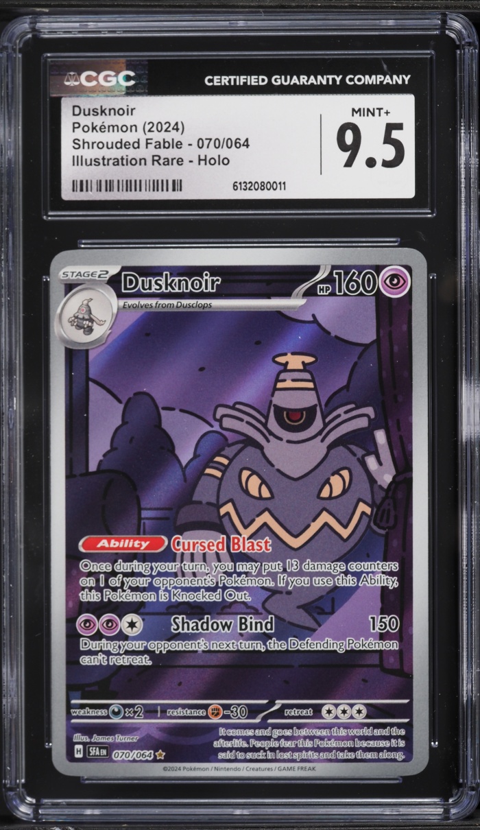 2024 Pokemon Scarlet & Violet Shrouded Fable IR Dusknoir #70 CGC 9.5 MINT+