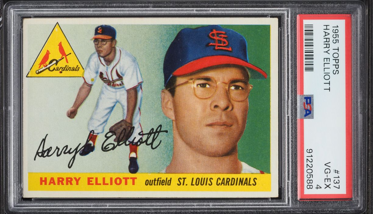 1955 Topps Harry Elliott #137 PSA 4 VGEX