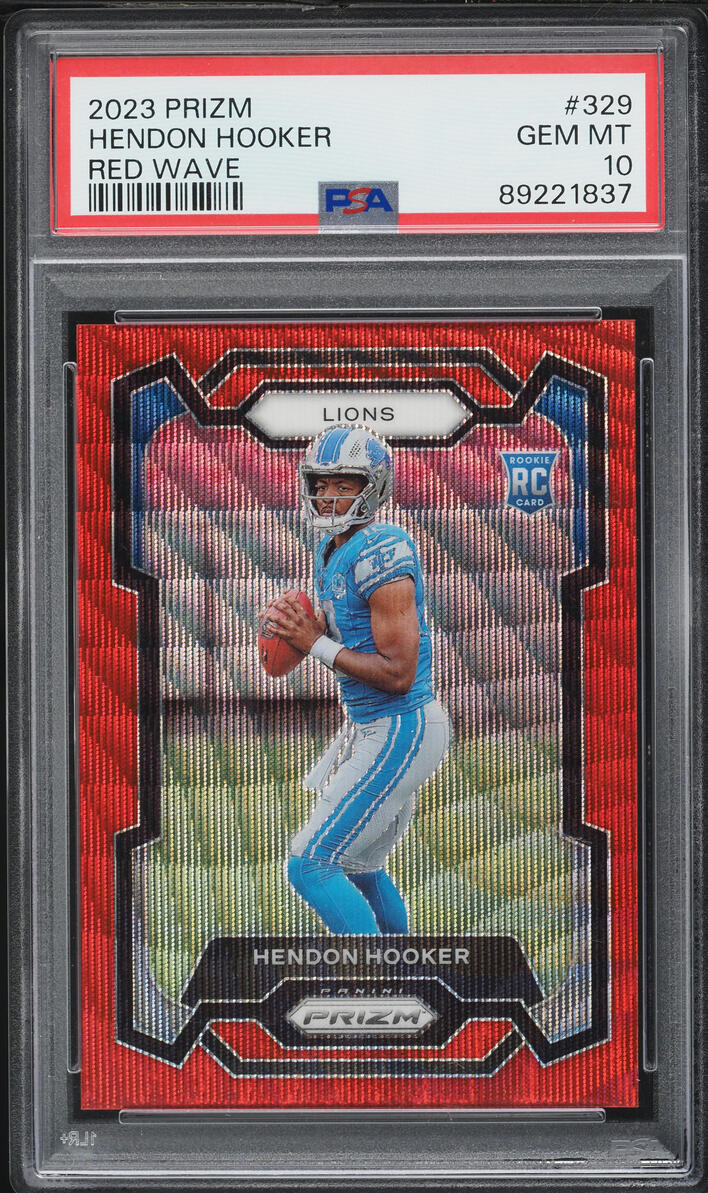 2023 Panini Prizm Red Wave Hendon Hooker ROOKIE /149 #329 PSA 10 GEM MINT