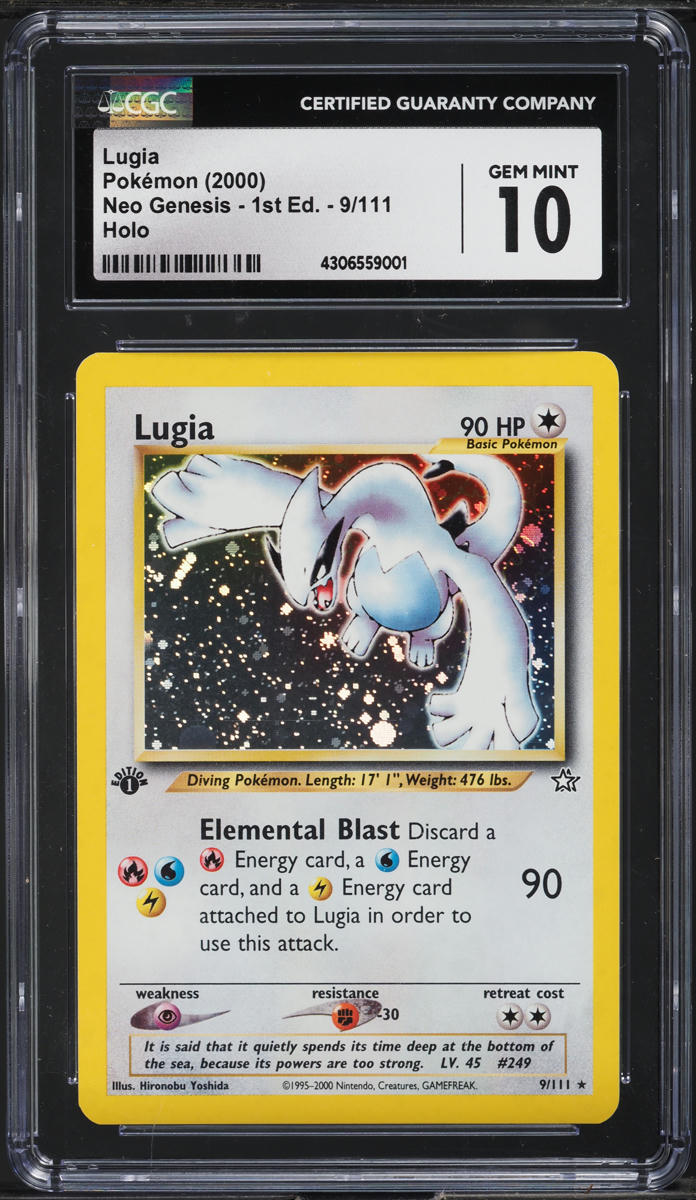 2000 Pokemon Neo Genesis 1st Edition Holo Lugia #9 CGC 10 GEM MINT