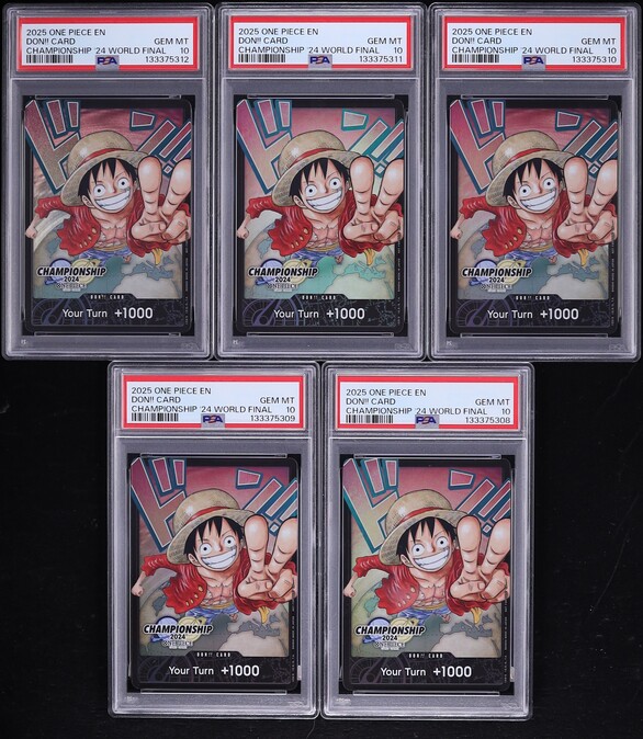 Lot(10) 2025 One Piece Championship '24 World Final Monkey D. Luffy Don!! Card PSA 10 GEM MINT