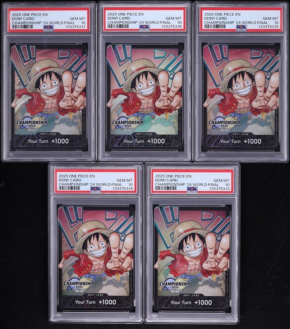 Lot(10) 2025 One Piece Championship '24 World Final Monkey D. Luffy Don!! Card PSA 10 GEM MINT