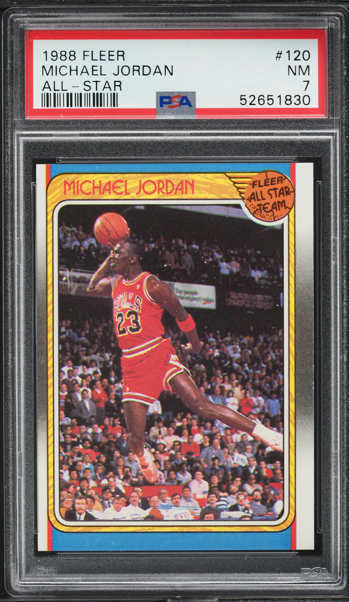 1988 Fleer Basketball Michael Jordan #120 PSA 7 NRMT