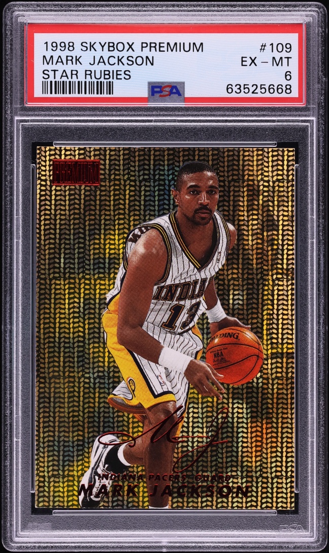 1998 Skybox Premium Star Rubies Mark Jackson /50 #109 PSA 6 EXMT