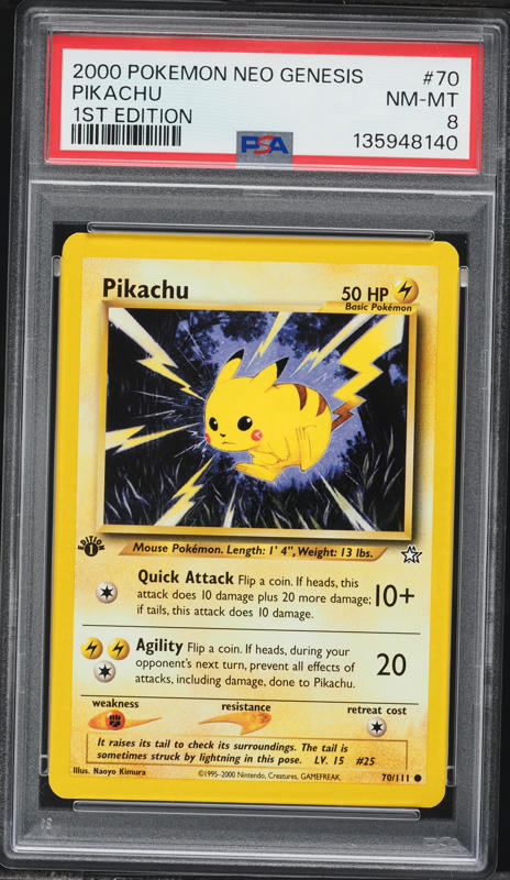 2000 Pokemon Neo Genesis 1st Edition Pikachu #70 CGC 9 MINT on