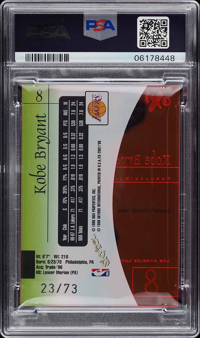 1997 Skybox E-X2001 Essential Credentials Future Kobe Bryant /73