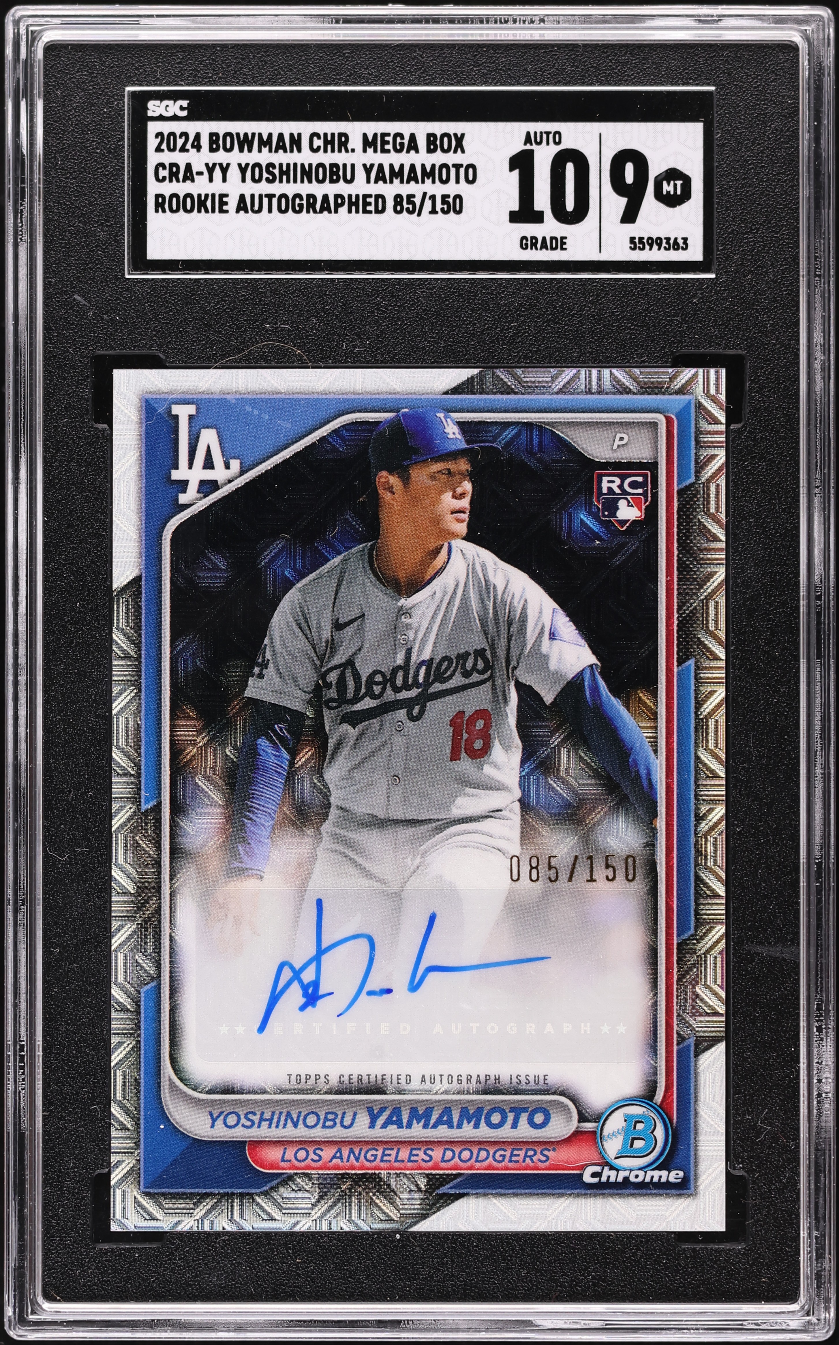 2024 Bowman Chrome Mega Box Yoshinobu Yamamoto ROOKIE AUTO /150