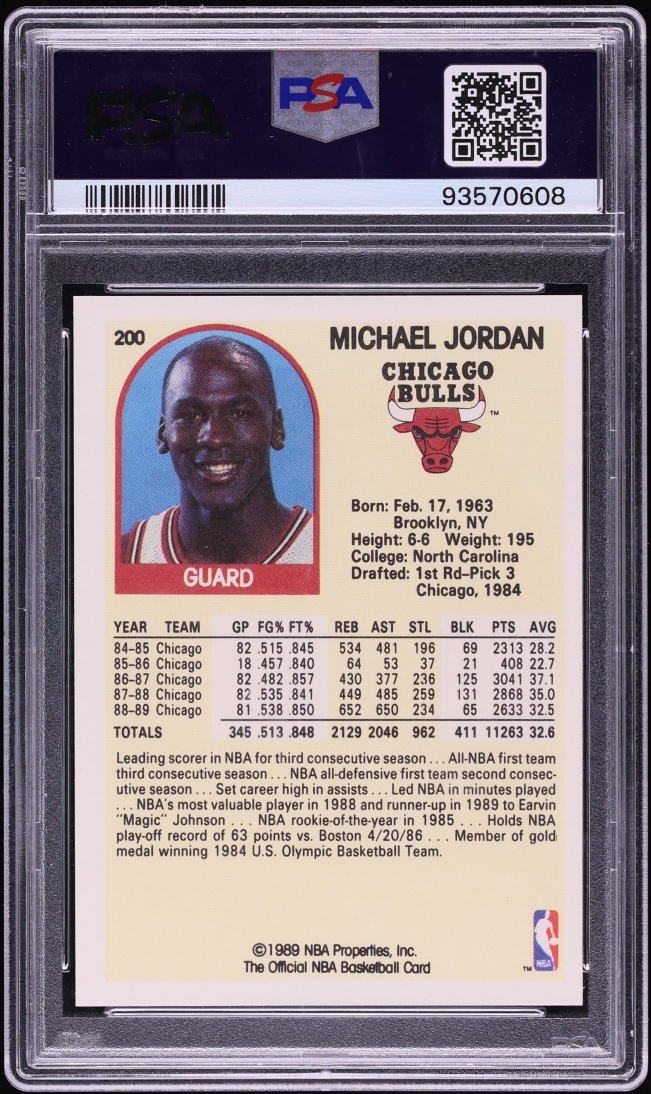1989 Hoops Michael Jordan #200 PSA 10 GEM MINT