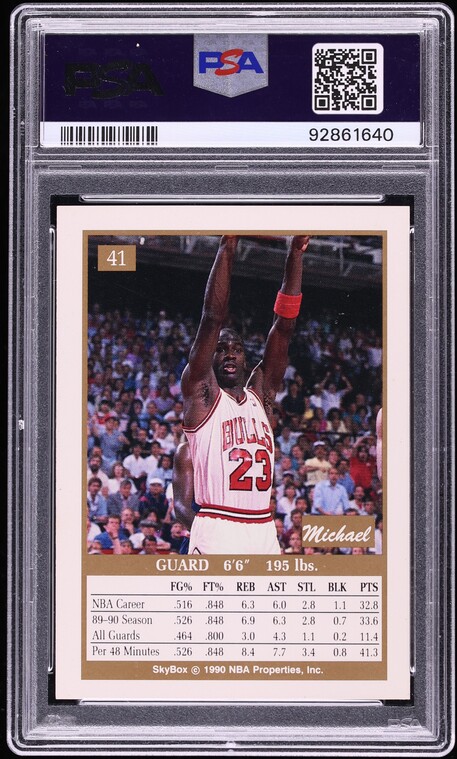 1990 Skybox Prototype Michael Jordan #41 PSA 8 NM-MT
