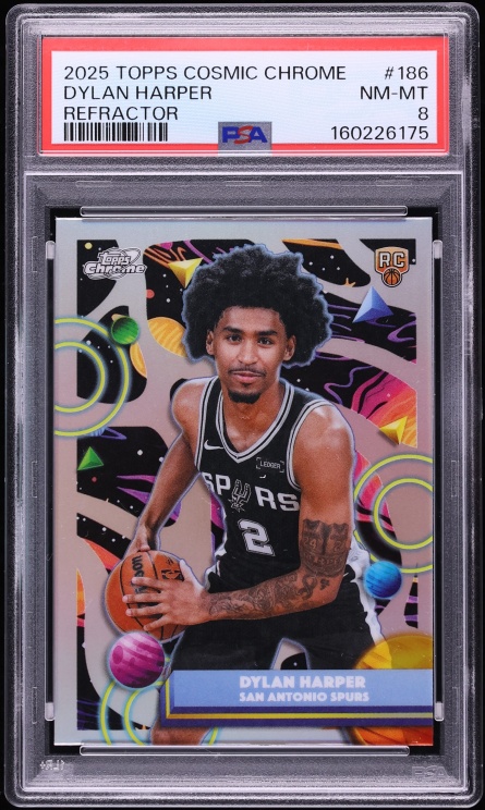 2025 Topps Chrome Cosmic Refractor Dylan Harper ROOKIE #186 PSA 8 NM-MT