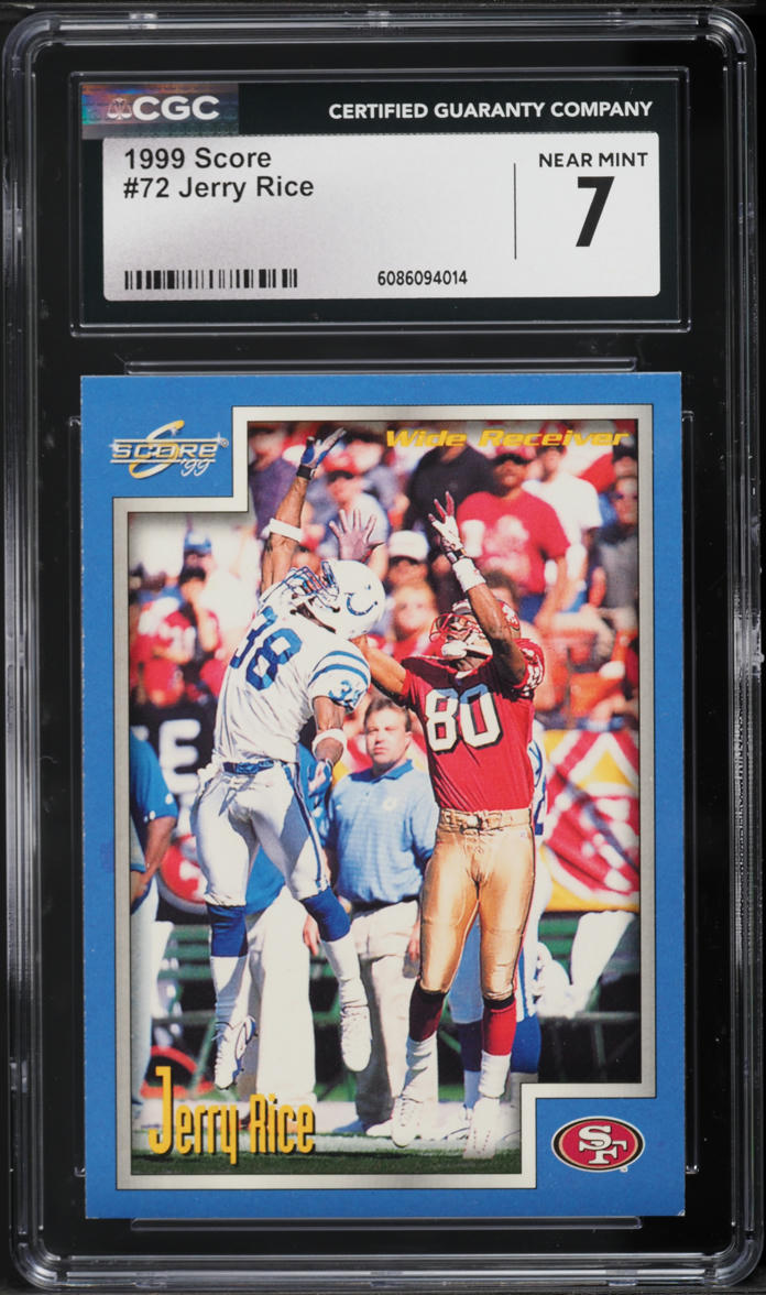1999 Score Football Jerry Rice #72 CGC 7 NRMT