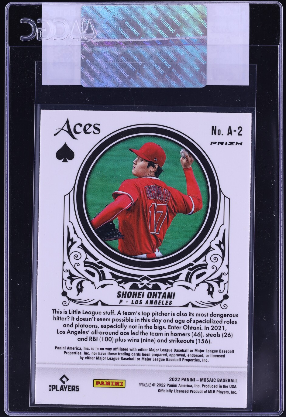 2022 Panini Mosaic Aces Shohei Ohtani #A-2 CGC AUTH