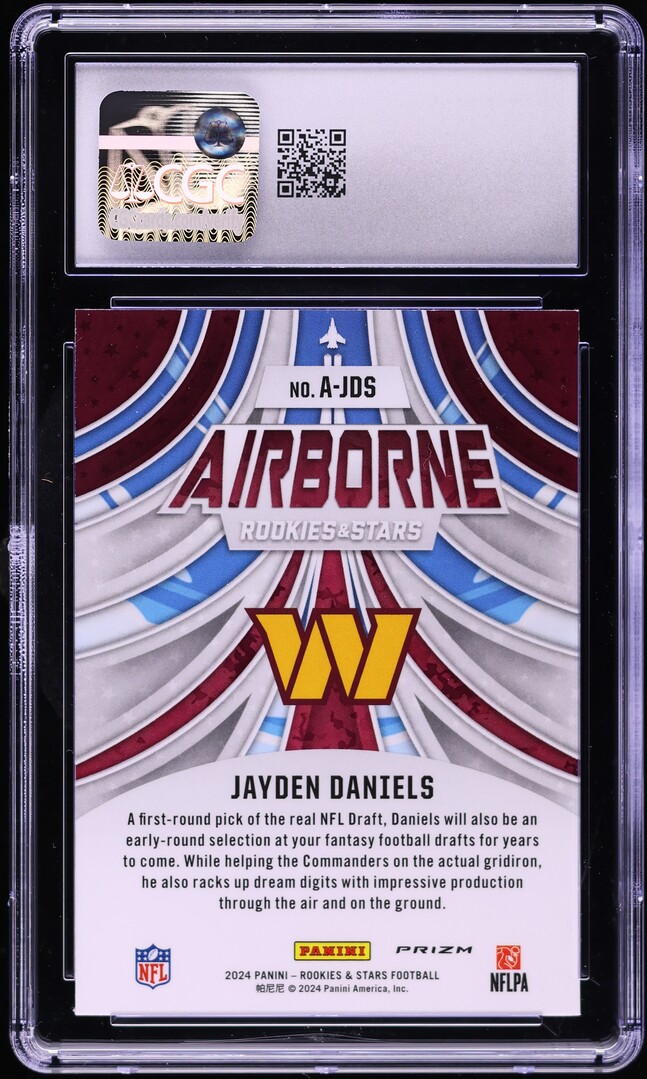 2024 Panini Rookies & Stars Airborne Red Plaid Jayden Daniels ROOKIE CGC 10 GEM