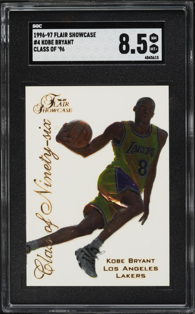 1996 Flair Showcase Class Of '96 Kobe Bryant ROOKIE #4 SGC 8.5 NM-MT+