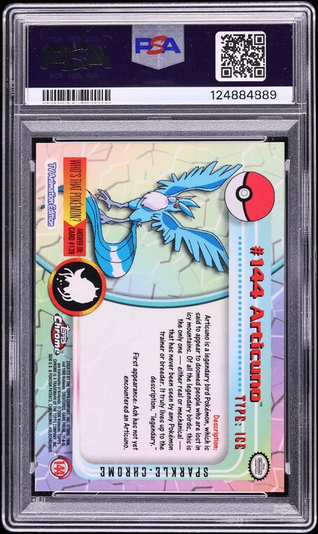2000 Topps Chrome Pokemon Series 2 Sparkle Articuno #144 PSA 10 GEM MINT